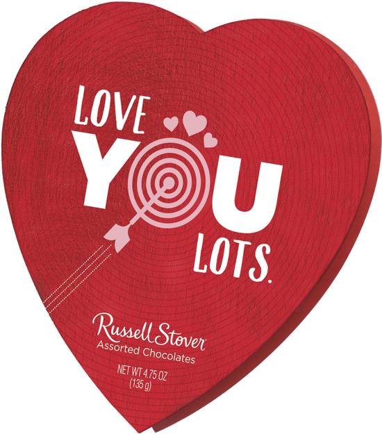 Order Russell Stover Assorted Chocolates, Love Ya Lots Hearts Box Designs - 4.75 oz food online from Rite Aid store, EDEN on bringmethat.com