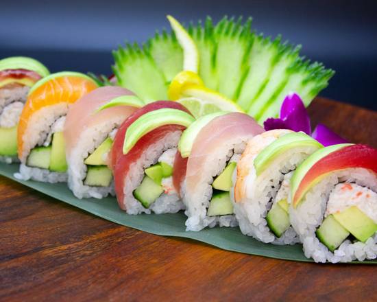 Order Rainbow Roll food online from Hapa Sushi Grill and Sake Bar store, Boulder on bringmethat.com