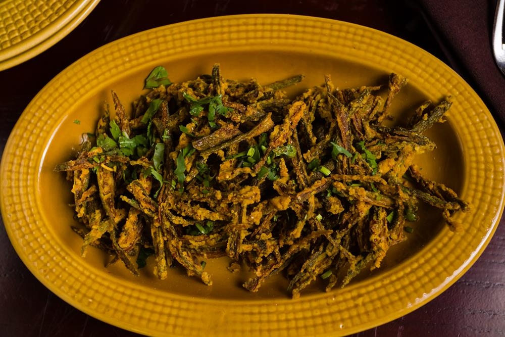 Order Kurkuri Bhindi food online from Dhaba indian cuisine store, New York on bringmethat.com