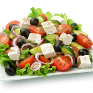 Order Greek Salad food online from Valentino Pizza store, Princeton on bringmethat.com