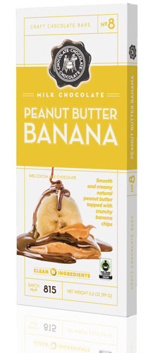 Order 8. Milk Peanut Butter Banana Bar food online from Chocolate Chocolate Chocolate store, Kirkwood on bringmethat.com