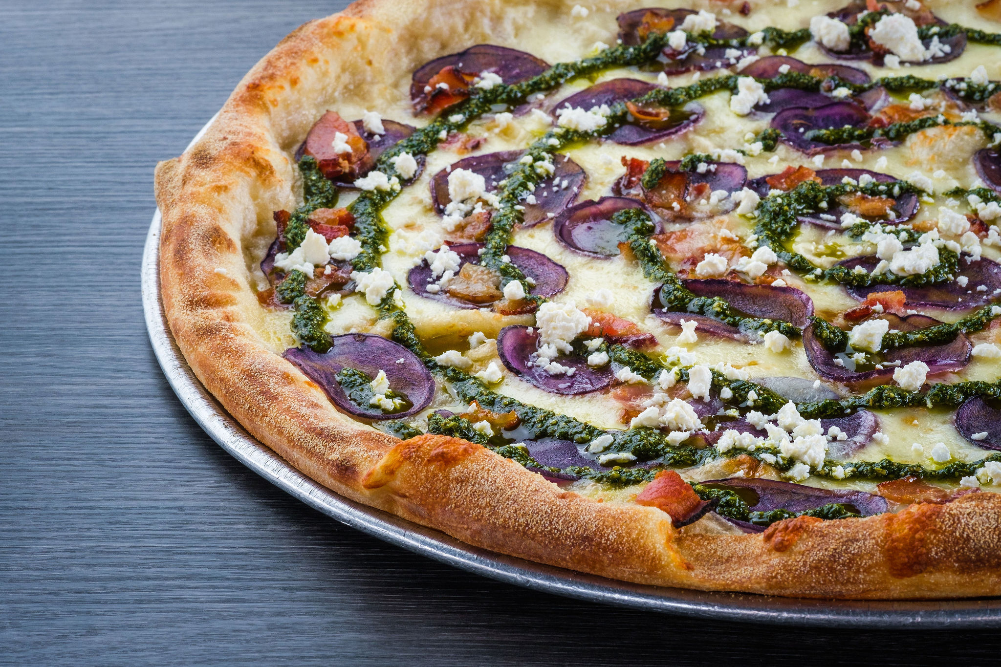 Order 13" Purple Potato Pizza food online from Slice House store, San Leandro on bringmethat.com
