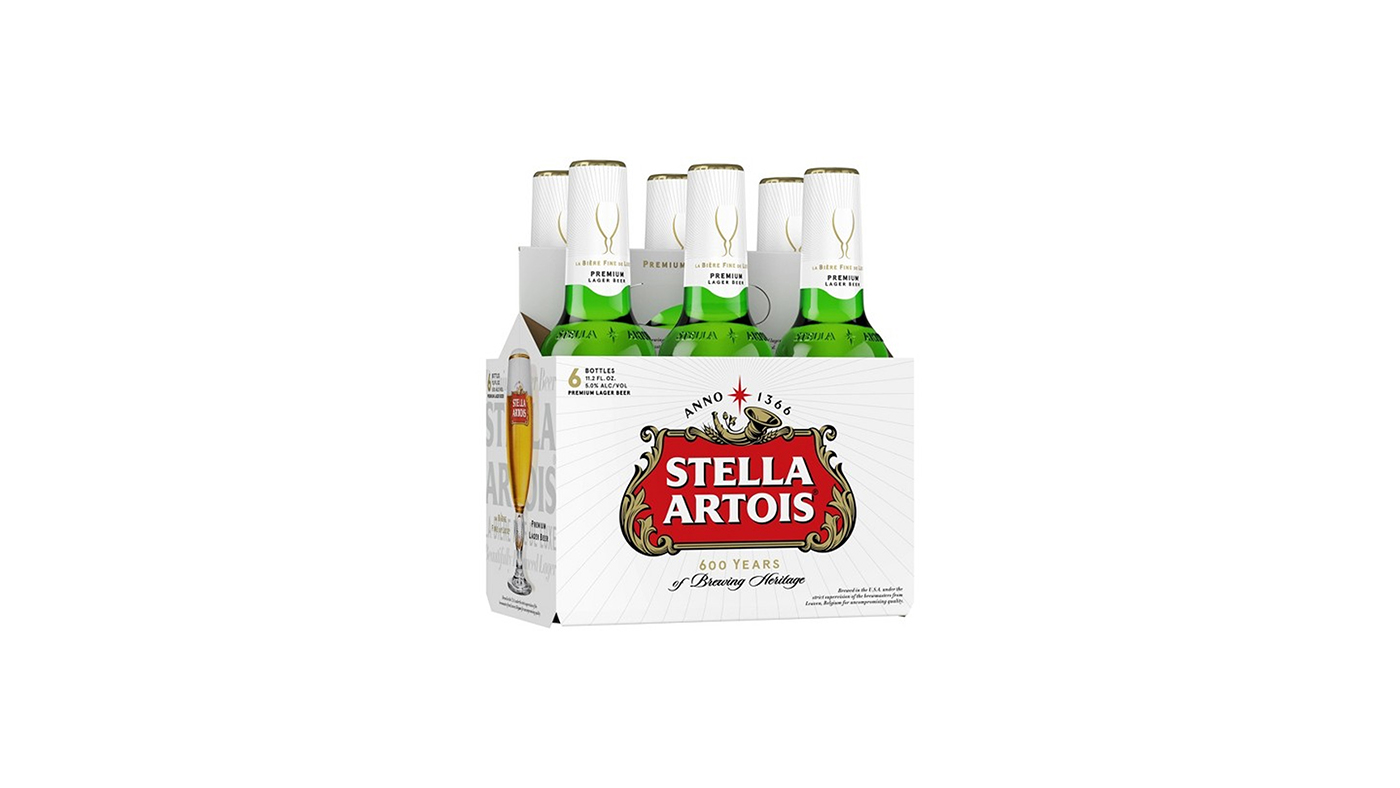 Order Stella Artois 6 Pack food online from Chevron Extramile store, Garden Grove on bringmethat.com