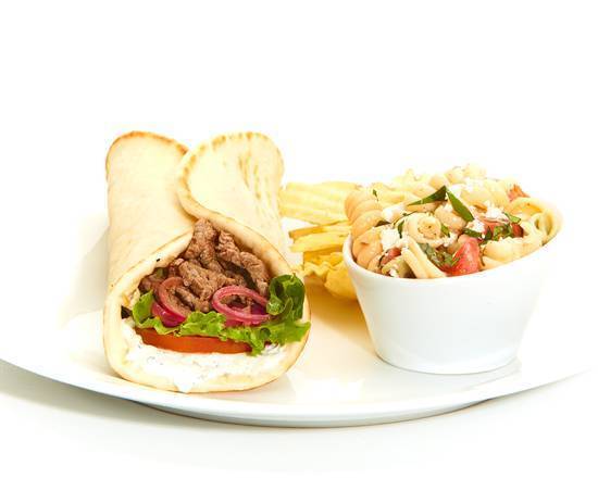 Order Grilled Lamb Gyro food online from Taziki Mediterranean Cafe store, Memphis on bringmethat.com