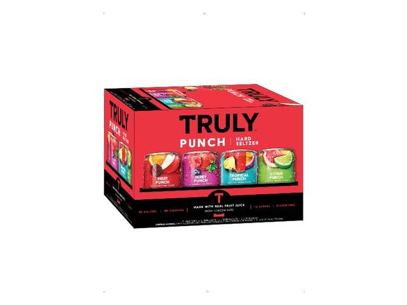 Order TRULY Hard Seltzer Punch Variety Pack, Spiked & Sparkling Water - 12x 12oz Cans food online from Magothy Wine & Spirits store, Severna Park on bringmethat.com
