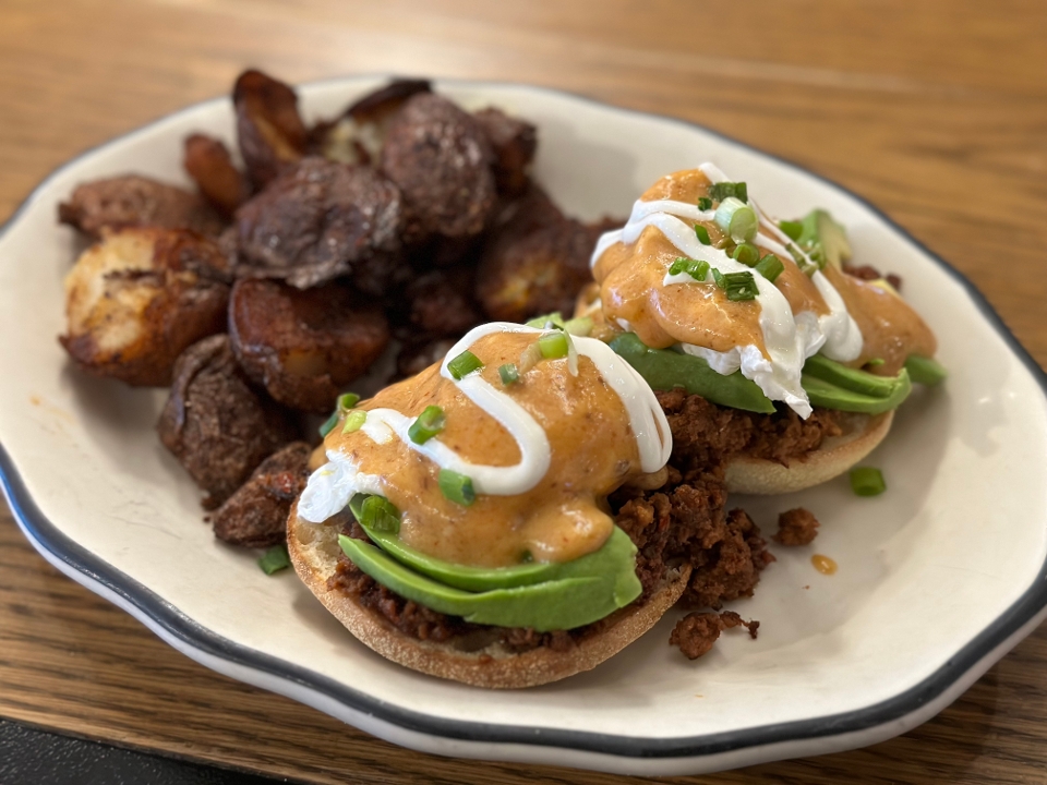 Order Aztec Benedict food online from Eggy's store, Chicago on bringmethat.com