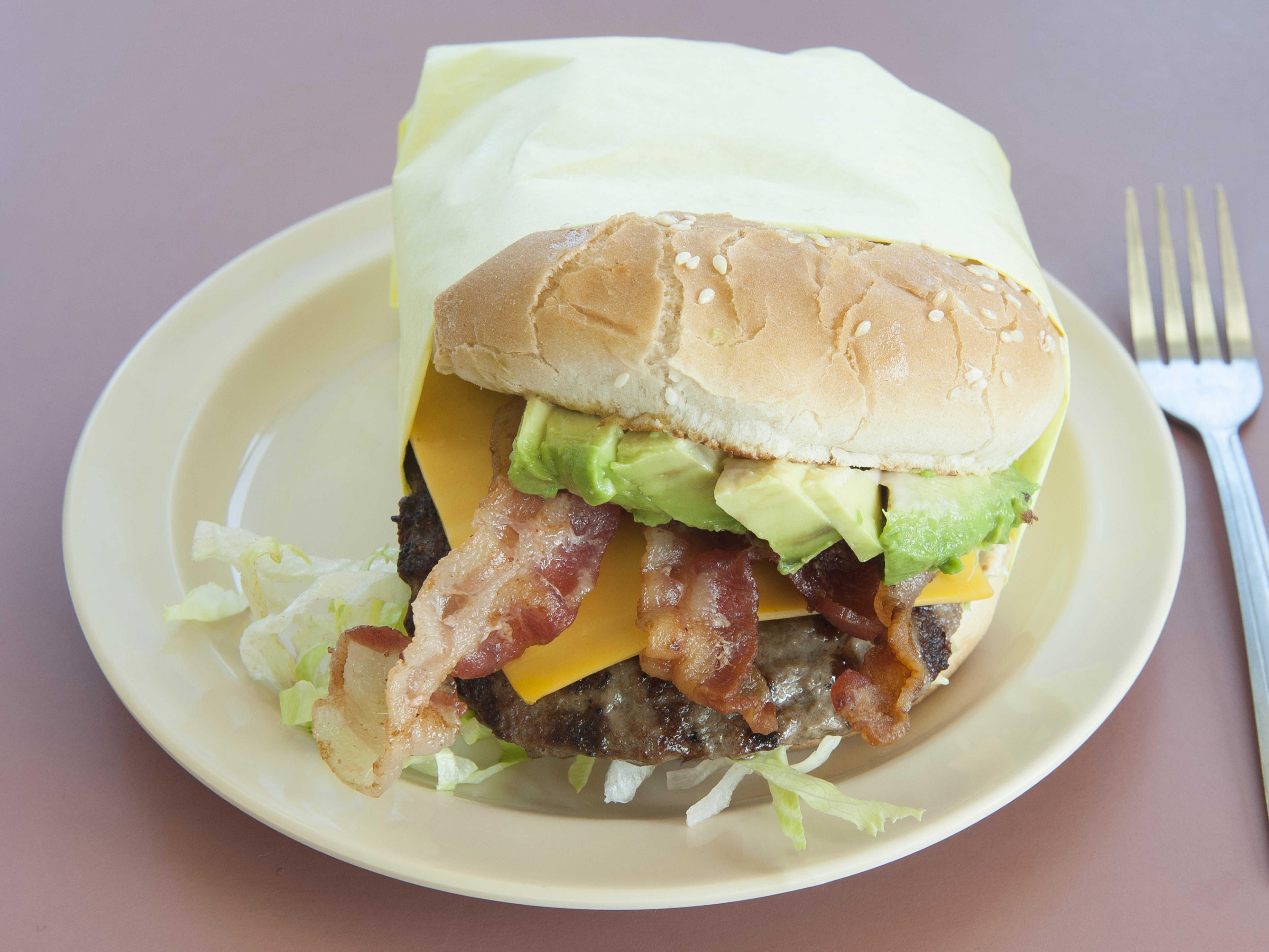 Order Bacon Cheeseburger Avocado  food online from Burgers and More store, Alhambra on bringmethat.com