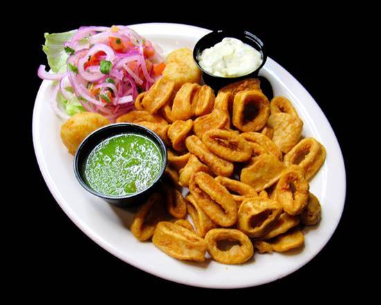 Order 45. Chicharron de Calamares food online from El Pollo Inka store, Gardena on bringmethat.com