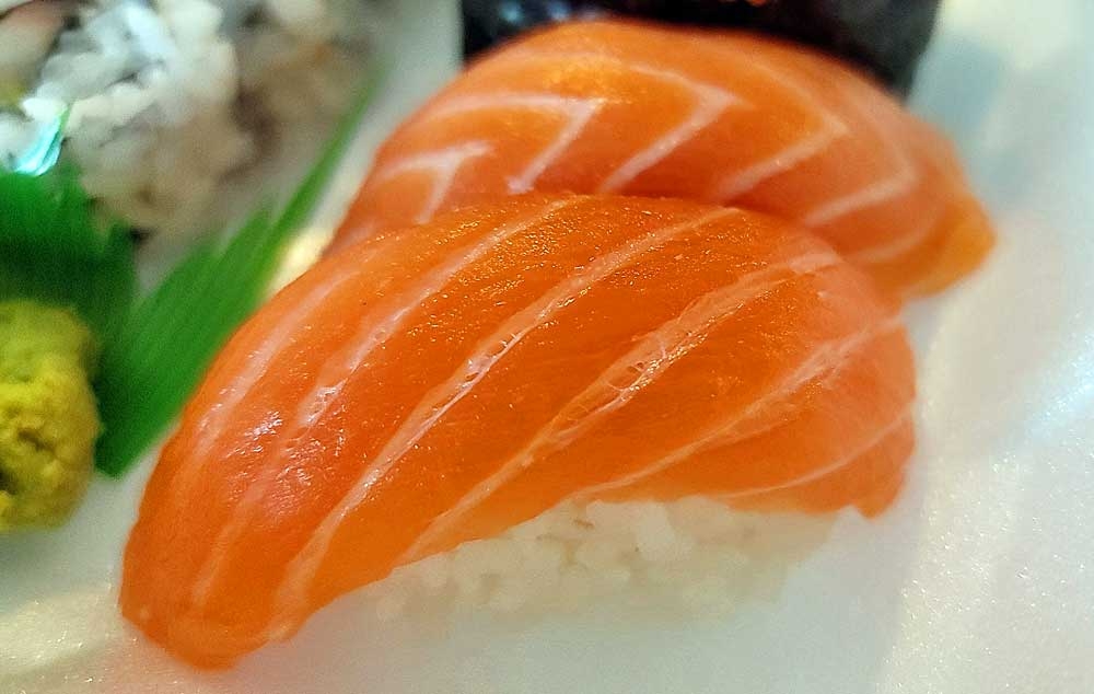 Order Salmon Nigiri (Sake) food online from California Roll Sushi store, Birmingham on bringmethat.com