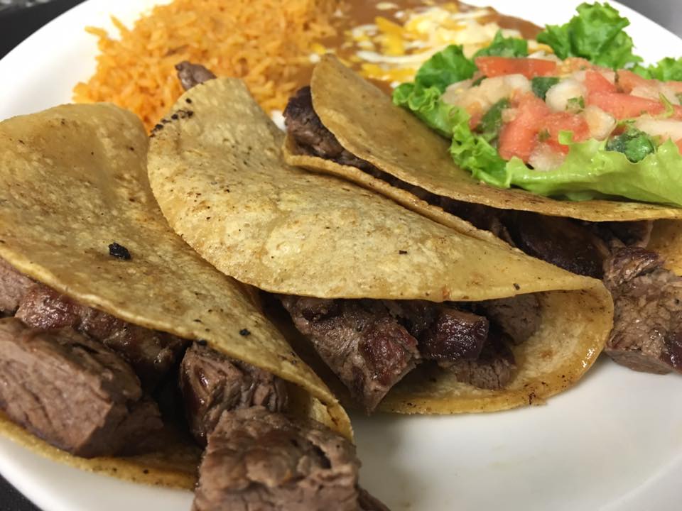 Order 3 Carne Asada Tacos food online from Campuzanos Fine Mexican Food store, Midlothian on bringmethat.com