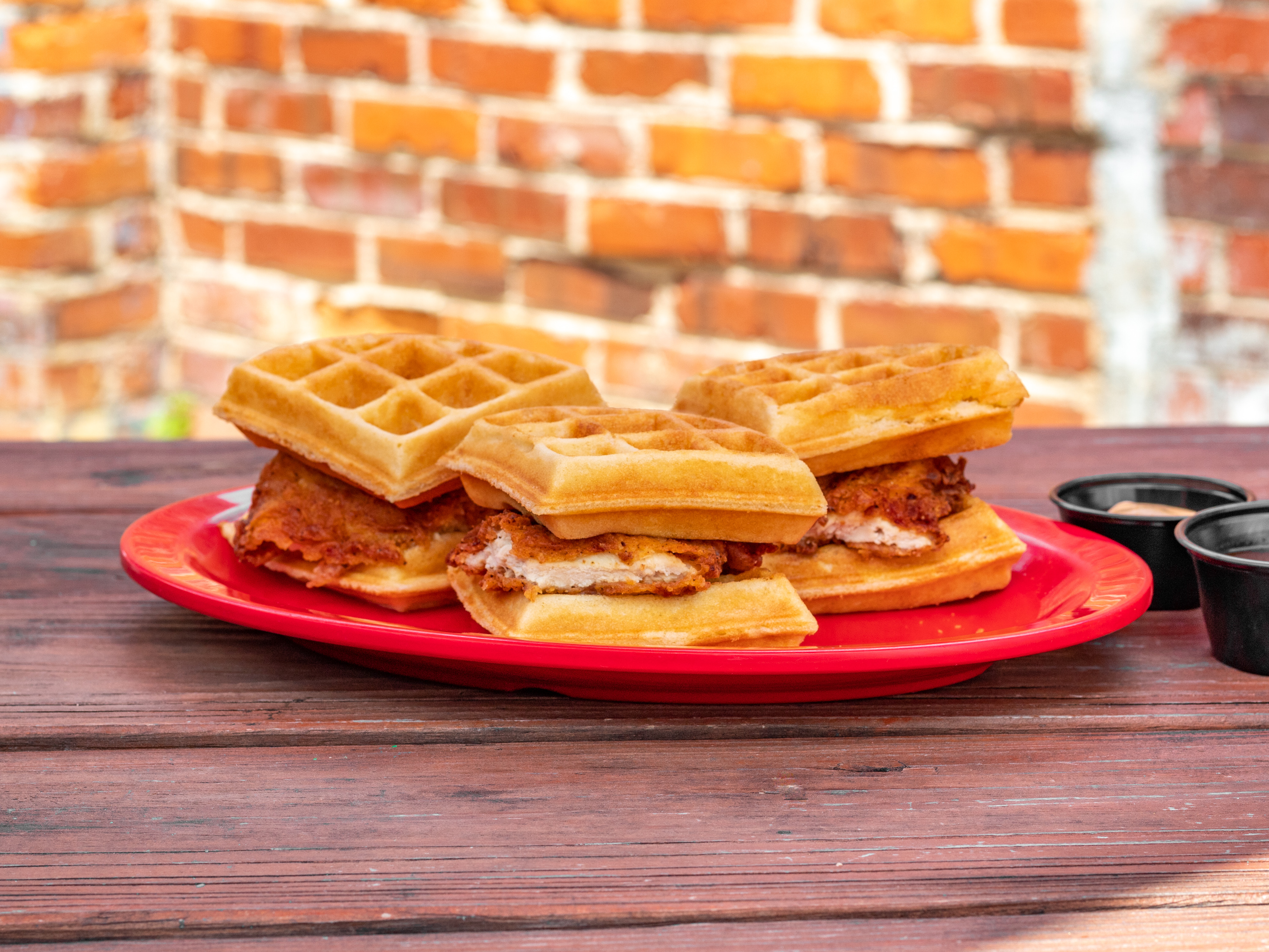 Order Chicken and Waffle Sliders food online from Burgers & Barley store, Rock Hill on bringmethat.com