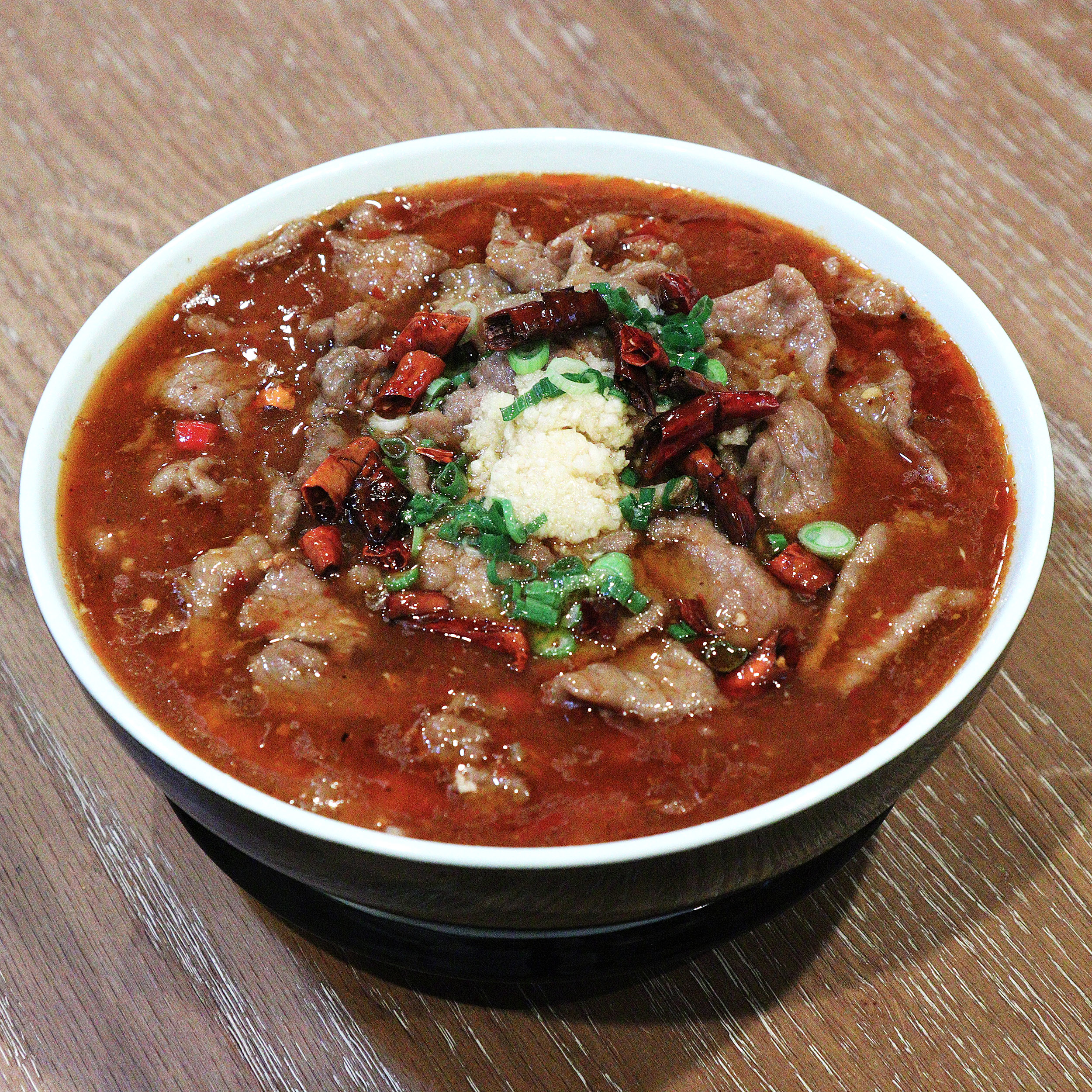 Order Boiled Beef in Hot & Spicy Soup food online from Cafe Wang store, La Verne on bringmethat.com