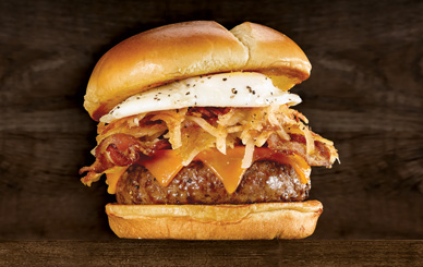Order The Breakfast Burger food online from Perkins Restaurant & Bakery store, Fairfield on bringmethat.com