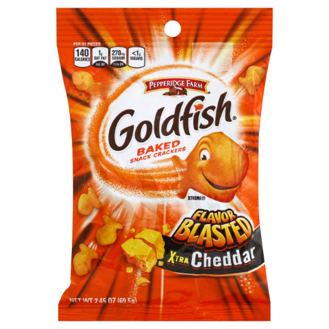 Order Peppridge Farm Flavor Blasted Goldfish Extra Cheddar 2.45oz food online from 7-Eleven store, DeBary on bringmethat.com