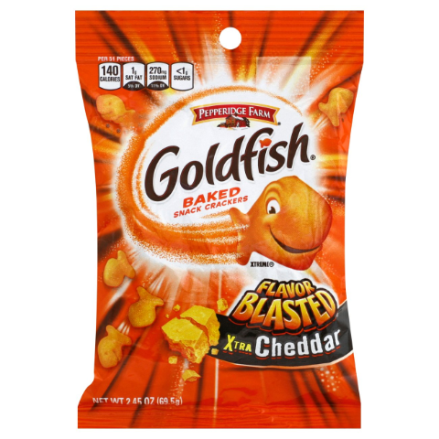 Order Peppridge Farm Flavor Blasted Goldfish Extra Cheddar 2.45oz food online from 7-Eleven store, New Eagle on bringmethat.com