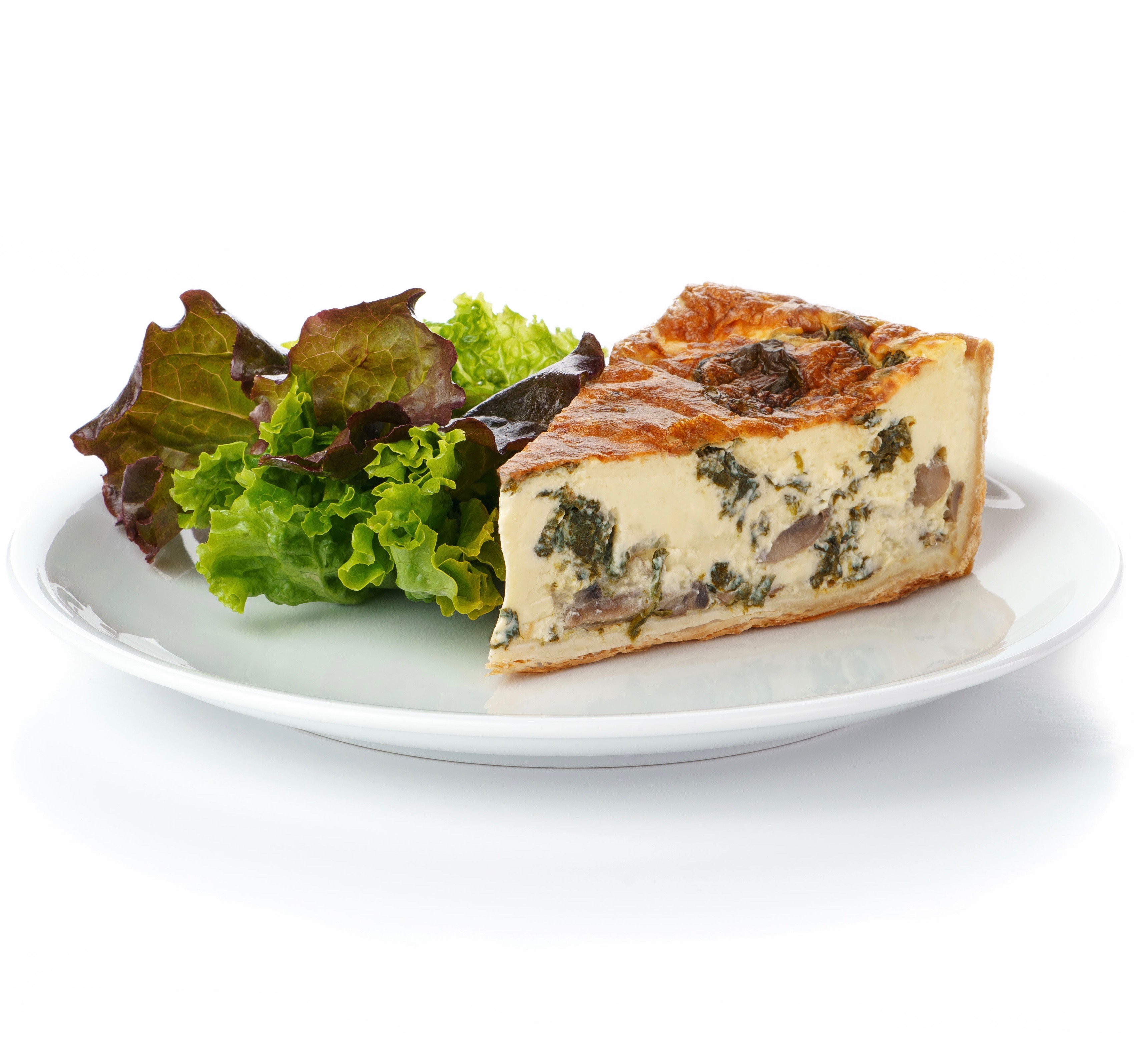 Order Quiche Mushroom Spinach food online from Cafe Breizh store, Las Vegas on bringmethat.com