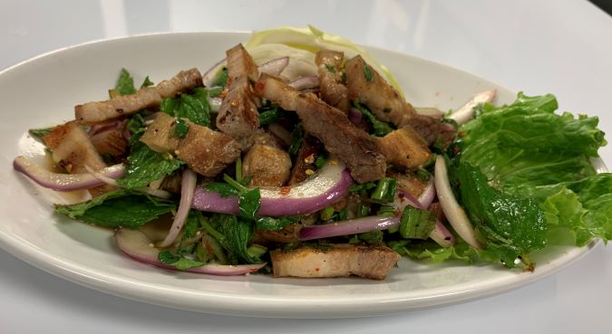 Order Pork Belly Salad food online from i love pad thai store, Omaha on bringmethat.com