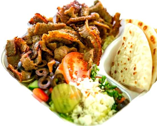 Order Gyro(beef+lamb) plate food online from Kouzina Cafe Gyros And Subs store, Nashville on bringmethat.com