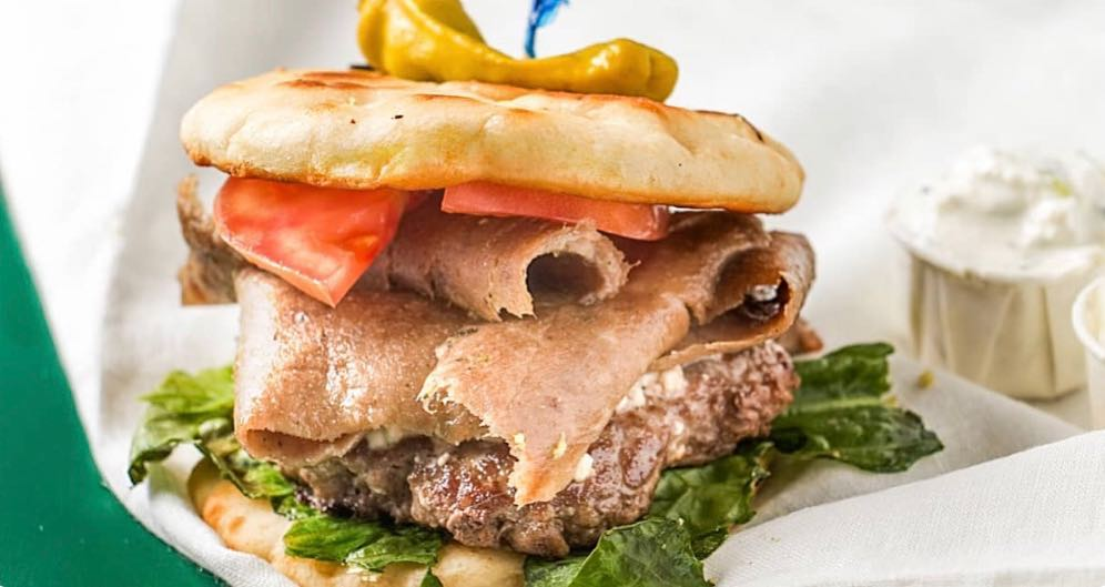 Order Gyro Pita Burger food online from Greek Streak 2 store, Logan on bringmethat.com