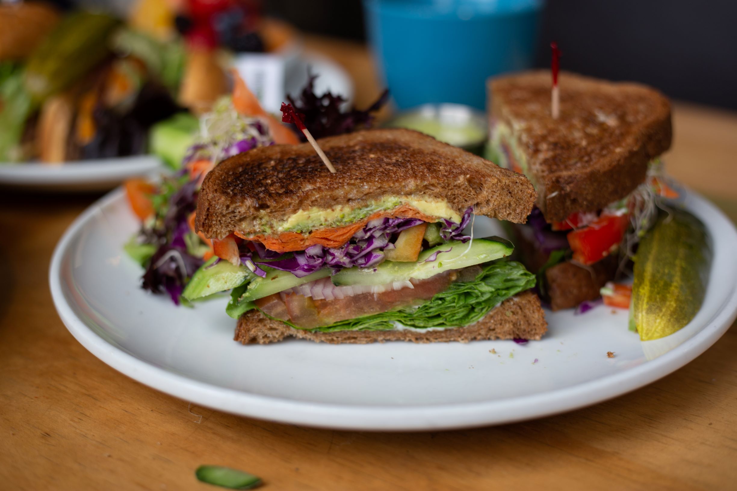 Order Ultimate Veggie Sandwich food online from Swamis Cafe store, Solana Beach on bringmethat.com