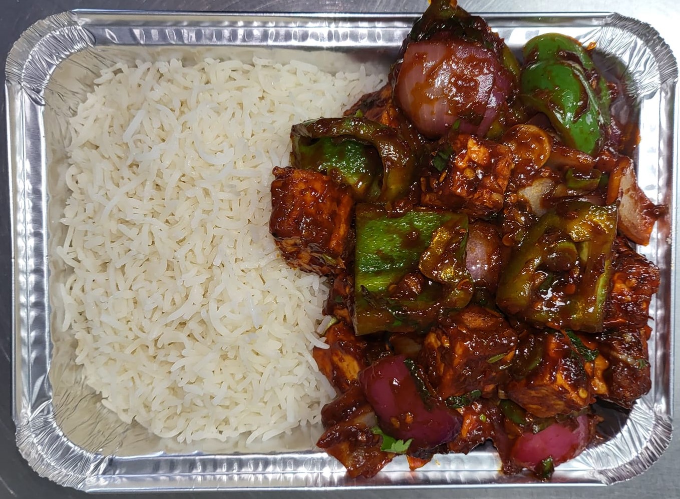 Order Chili Paneer with Rice food online from The Everest Momo store, San Jose on bringmethat.com