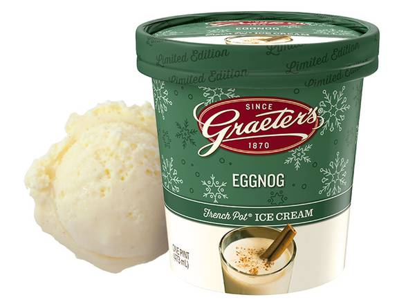 Order Egg Nog Pint food online from Graeter Ice Cream store, Cincinnati on bringmethat.com