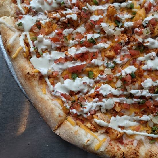 Order Vegan Spicy Chicken Taco Pizza food online from Ian's Pizza - Cream City store, Milwaukee on bringmethat.com