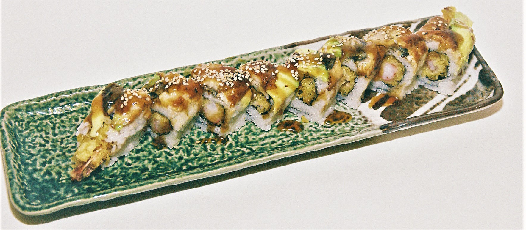 Order Dragon Roll food online from Dashi Japanese Restaurants store, Menlo Park on bringmethat.com