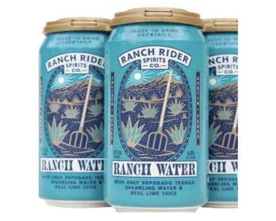 Order Ranch Rider Spirit & Co Ranch Water, 4pk 12fl oz cocktails (6.0% ABV) food online from Cold Spring Liquor store, Liberty Hill on bringmethat.com