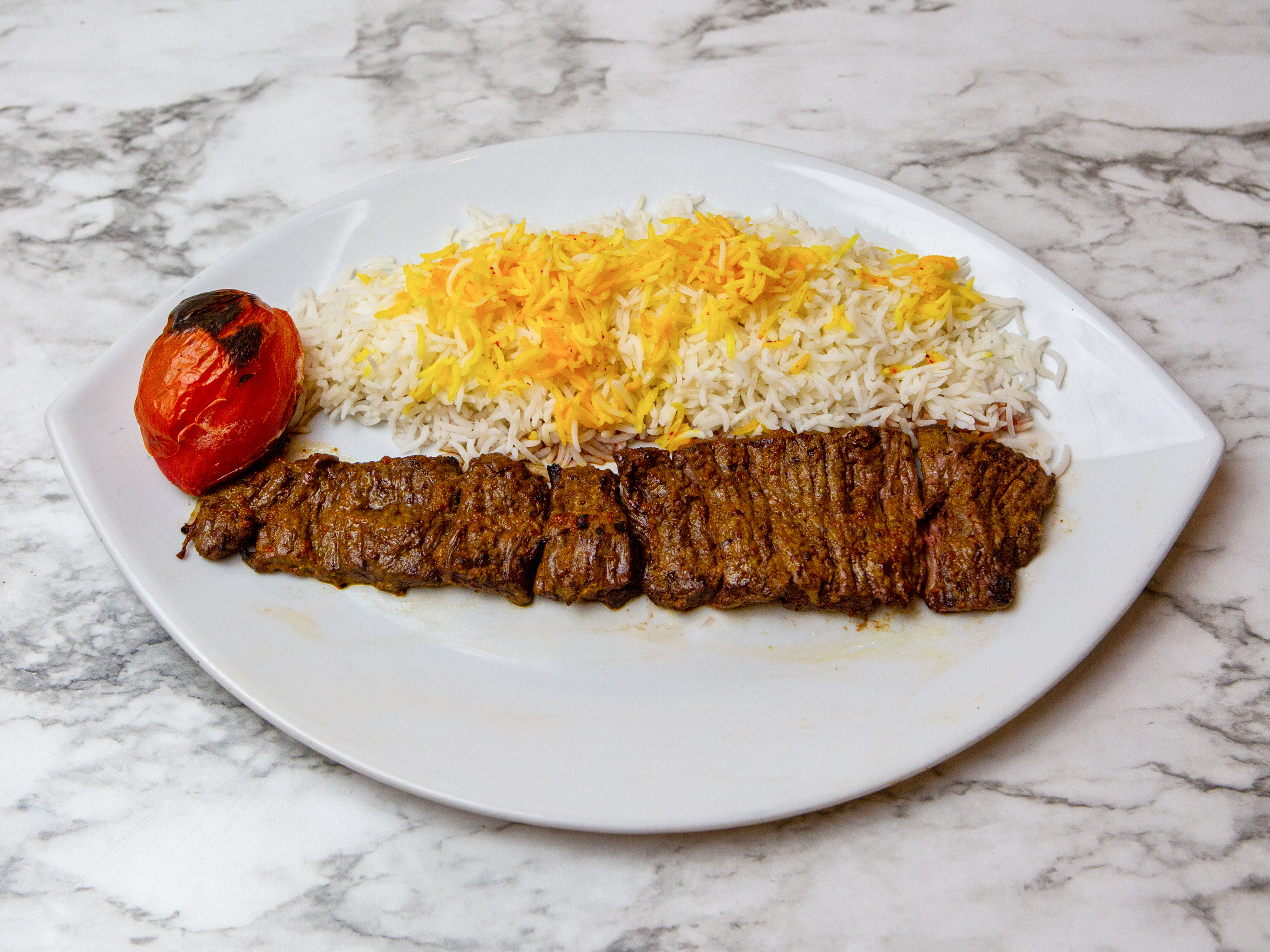 Order Barg Kabob food online from Kurosh Persian Restaurant store, Beverly Hills on bringmethat.com
