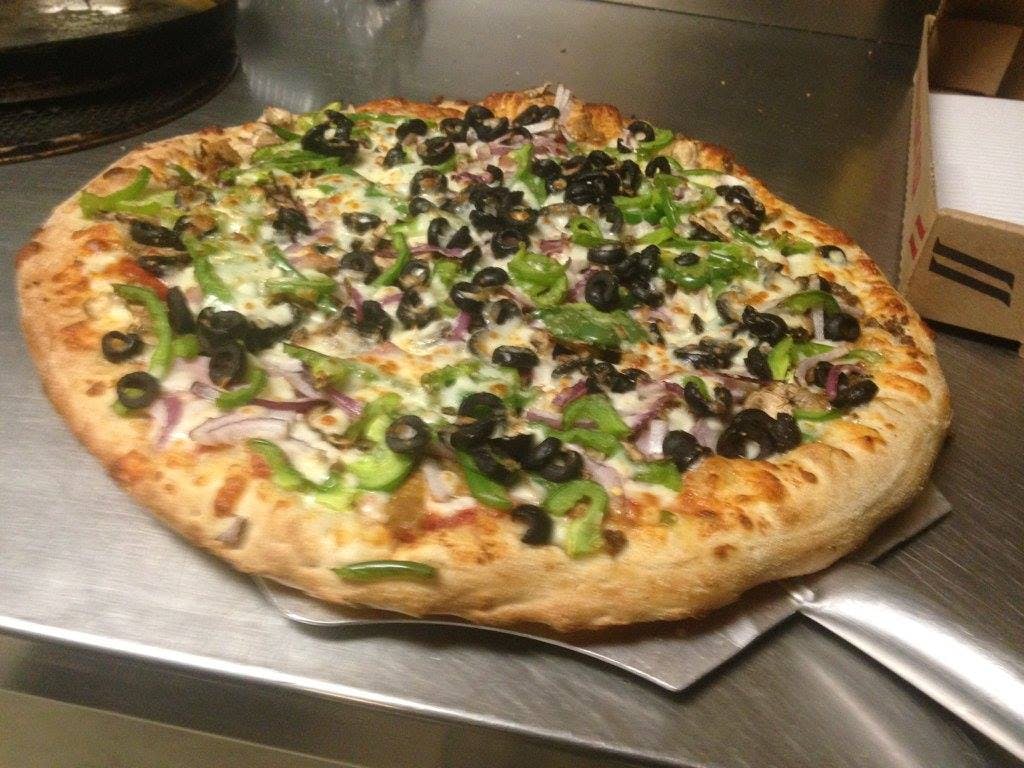 Order Veggie Pizza - Small 10'' (4 Slices) food online from Star Pizza & Pasta store, Roswell on bringmethat.com