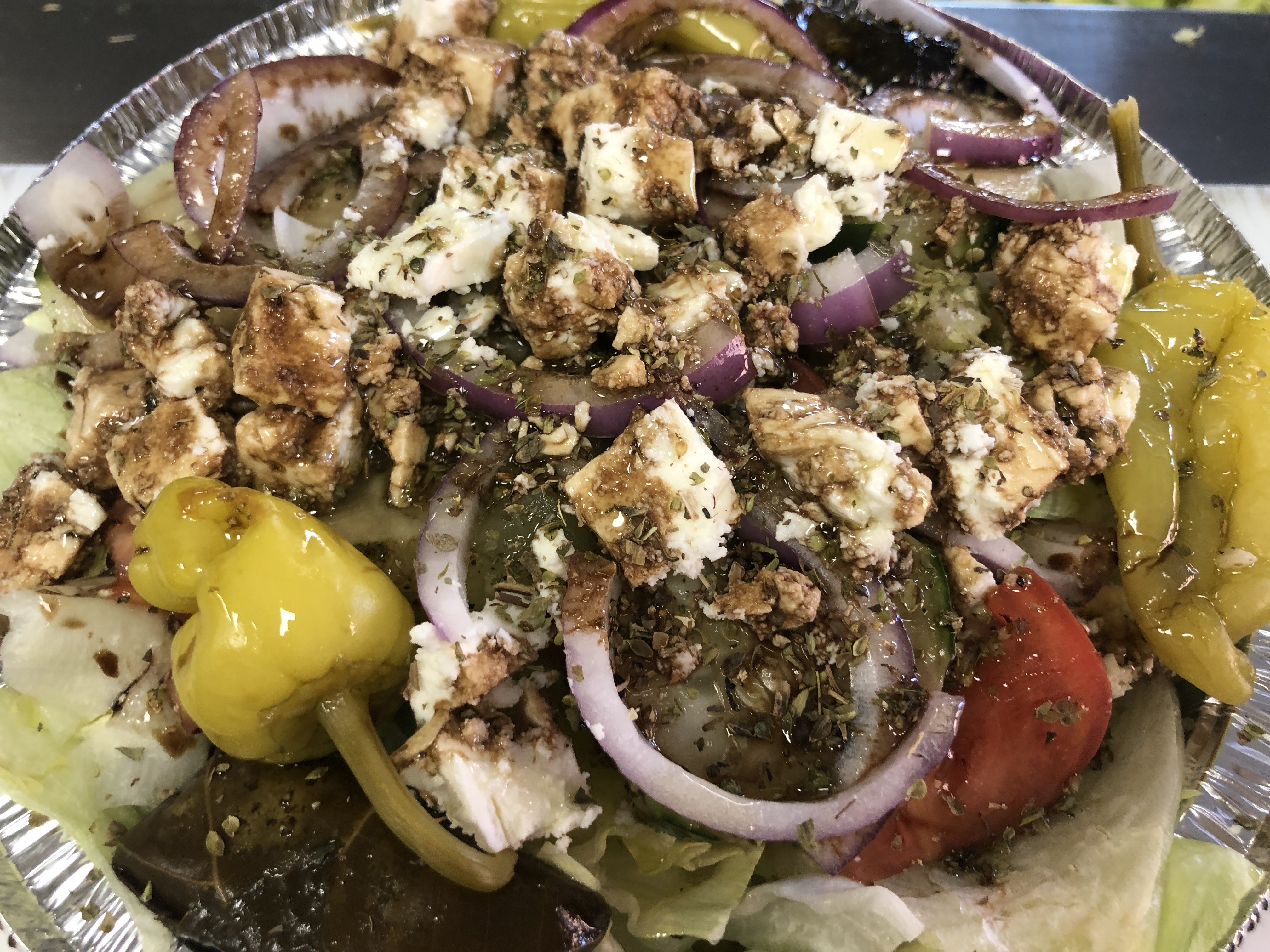 Order Greek Salad food online from Casa Calamari store, Brooklyn on bringmethat.com