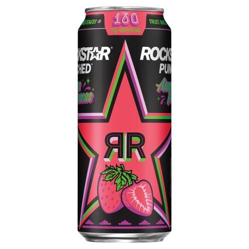 Order Rockstar · Aguas Fresca Strawberry Flavor Energy Drink (16 fl oz) food online from Mesa Liquor store, Mesa on bringmethat.com