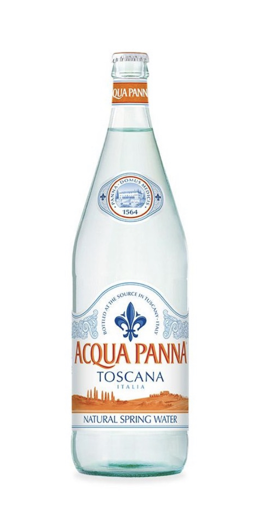Order Aqua Panna 750 ml Natural Spring Glass Water food online from Coast Seafood store, Cos Cob on bringmethat.com