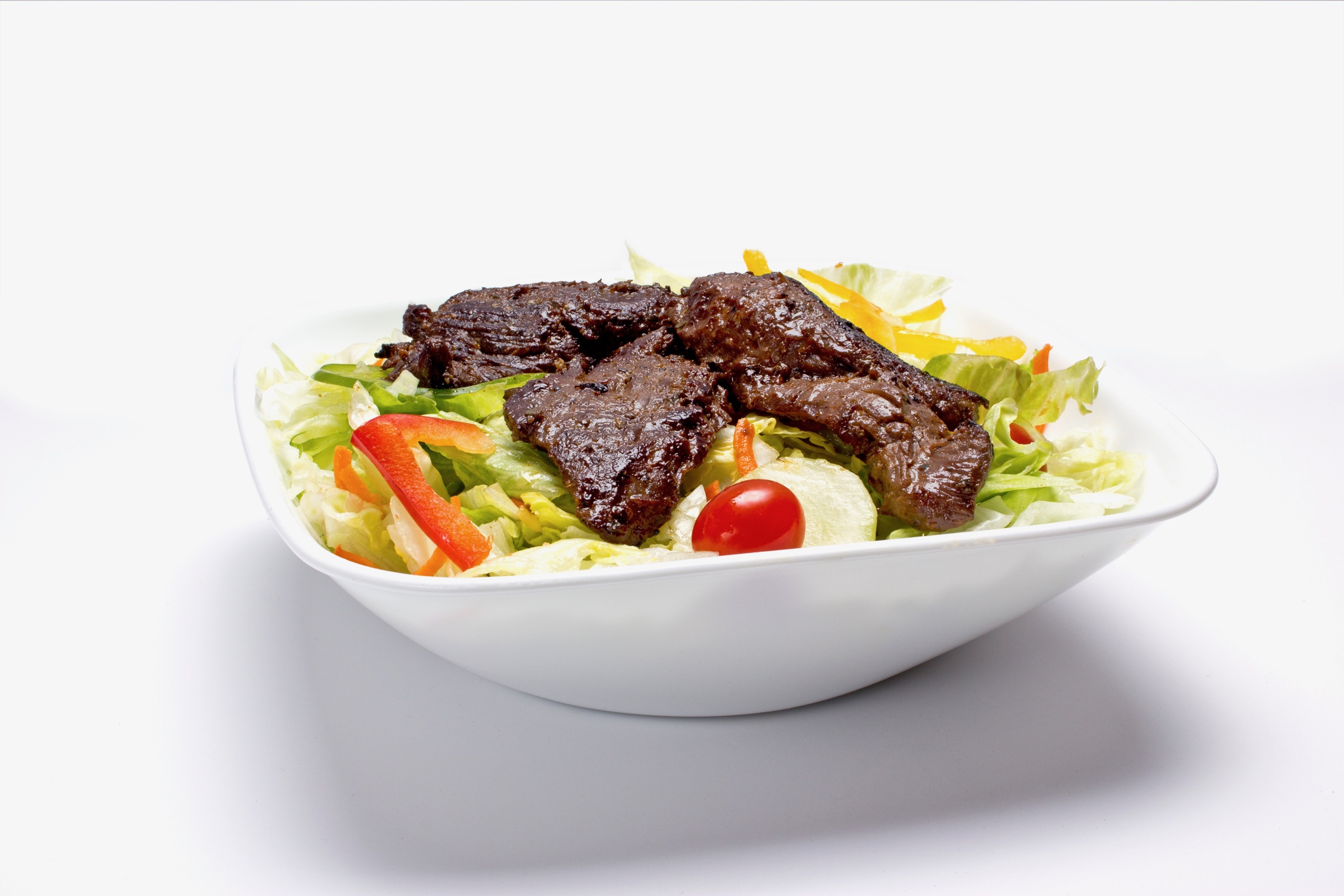 Order Steak Tip Salad food online from Jimmy's Pizza Too store, Lowell on bringmethat.com