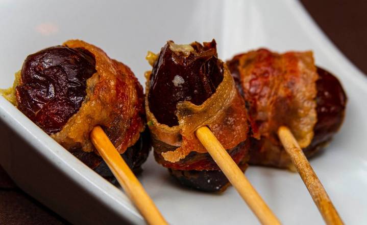 Order 3 Bacon Wrapped Stuffed Dates food online from Sofrita store, Fountain Hills on bringmethat.com
