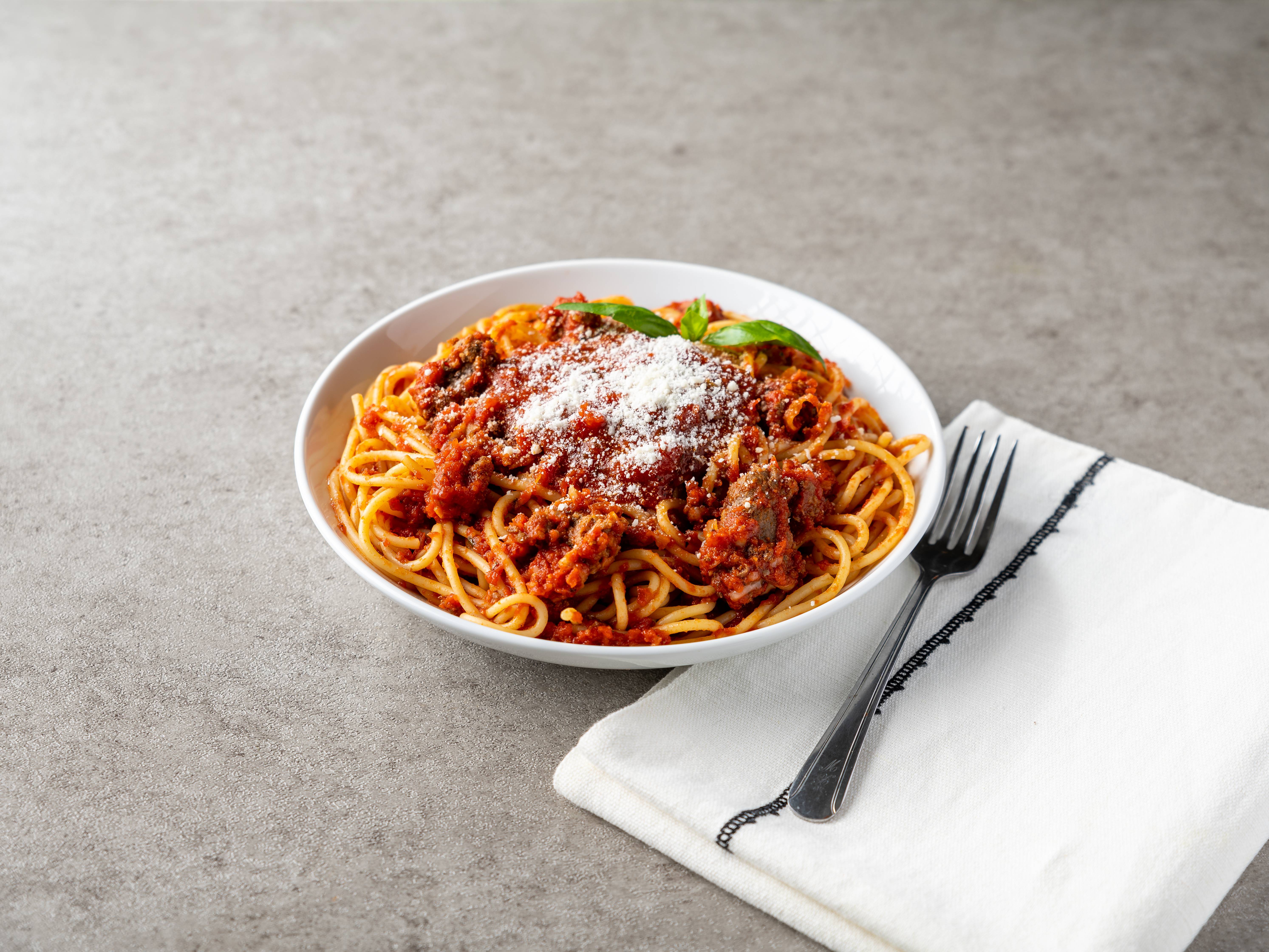 Order Pasta with Meat Sauce food online from Sergio's Italian Bistro store, Norman on bringmethat.com