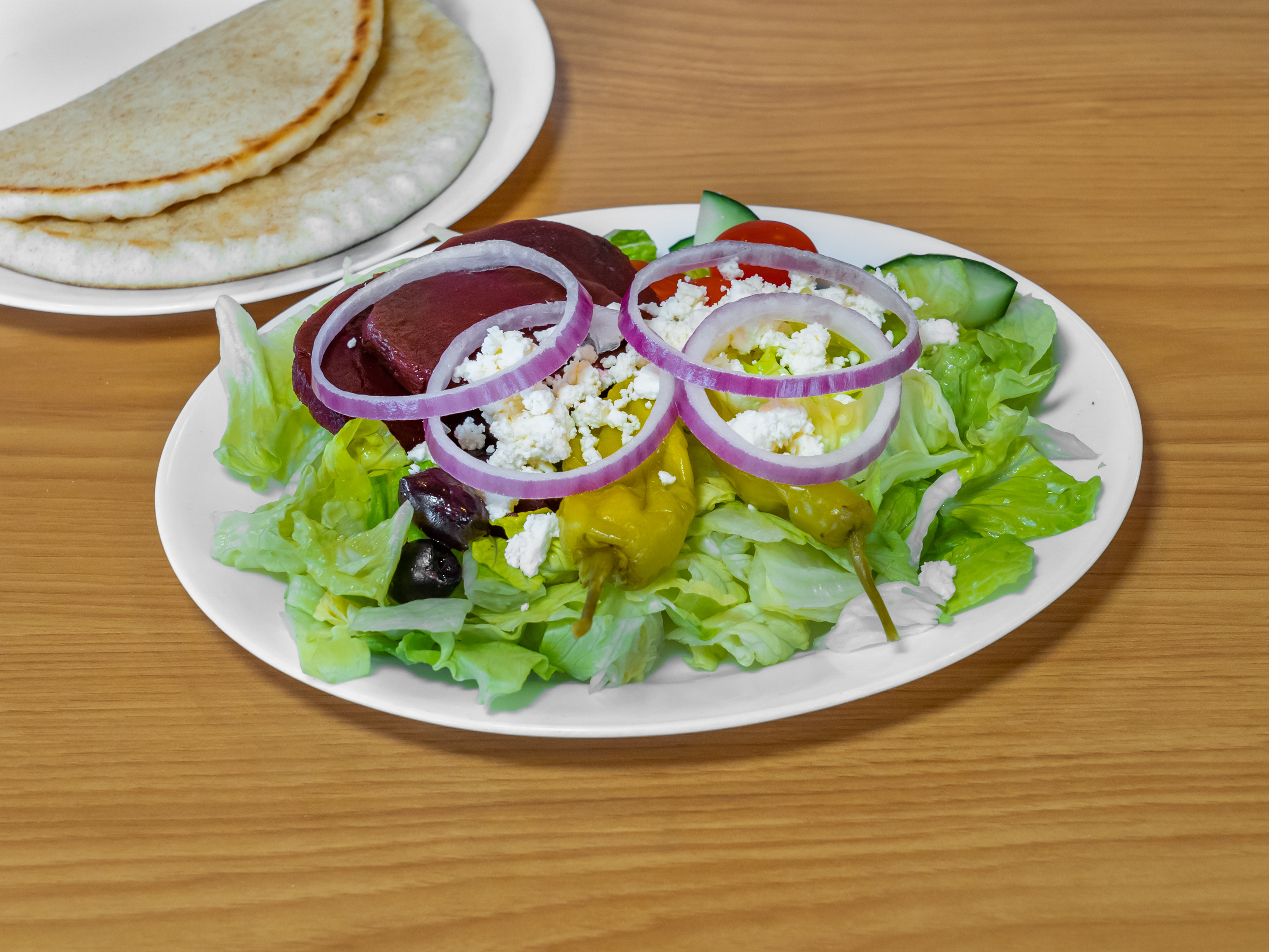 Order Large Greek Salad food online from Rex Deli store, Harper Woods on bringmethat.com