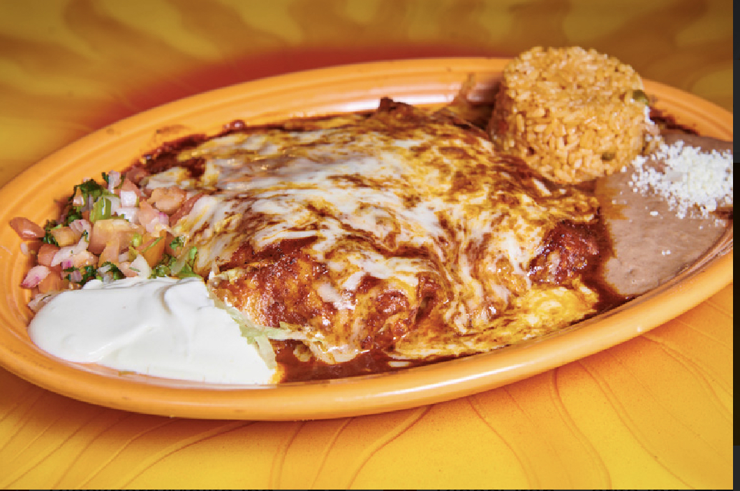 Order Enchiladas de Mole food online from Pueblo Viejo store, Carmel Hamlet on bringmethat.com