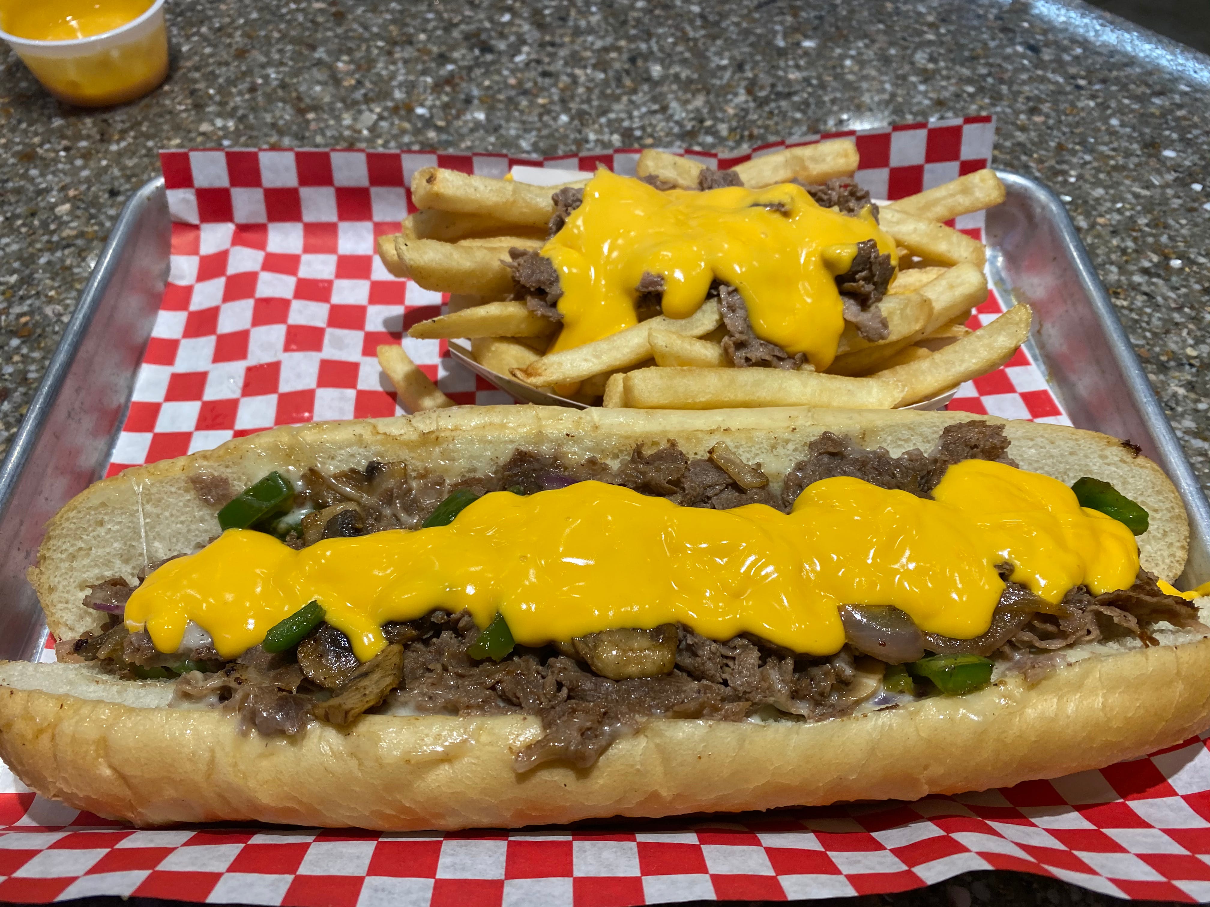 Order Philly Steak - Entree food online from Zio's Pizza & Wings store, Mesa on bringmethat.com