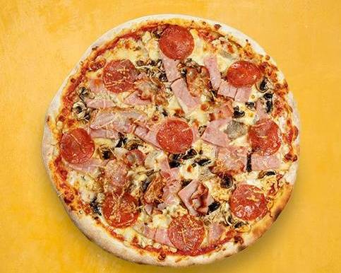 Order Meat Lover's Pizza (Small) food online from Bella Pizza store, San Antonio on bringmethat.com