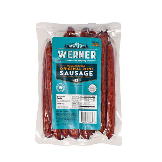Order Werner Original Mini Sausage food online from IV Deli Mart store, Goleta on bringmethat.com