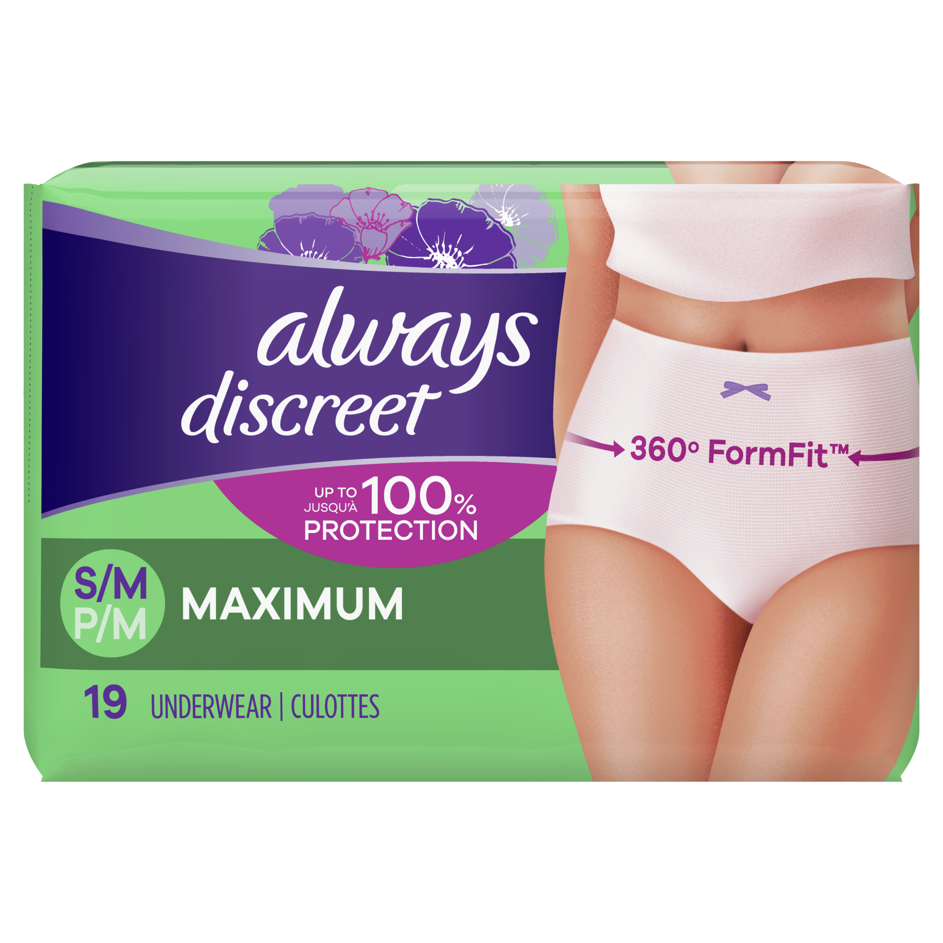 Order Always Discreet Underwear - Maximum, Small/Medium, 19 ct food online from Rite Aid store, CORNING on bringmethat.com