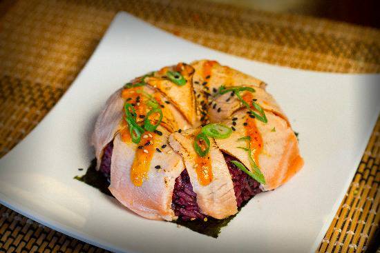 Order Seared Salmon With Crab Filling food online from Wasabi Sushi store, Troutdale on bringmethat.com