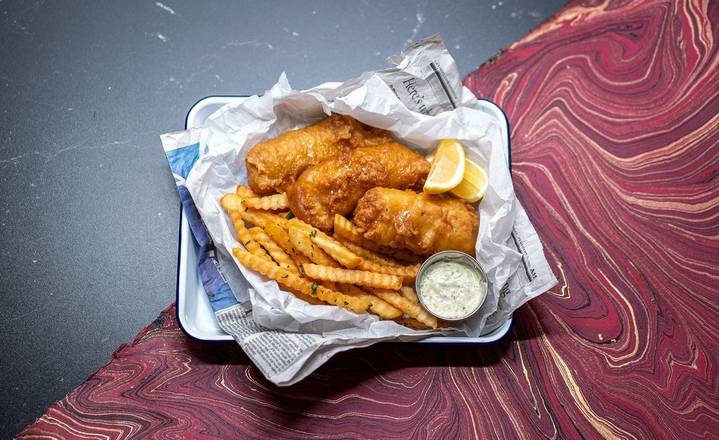 Order Three Pieces of Cod + Fries food online from The Codfather store, Redondo Beach on bringmethat.com