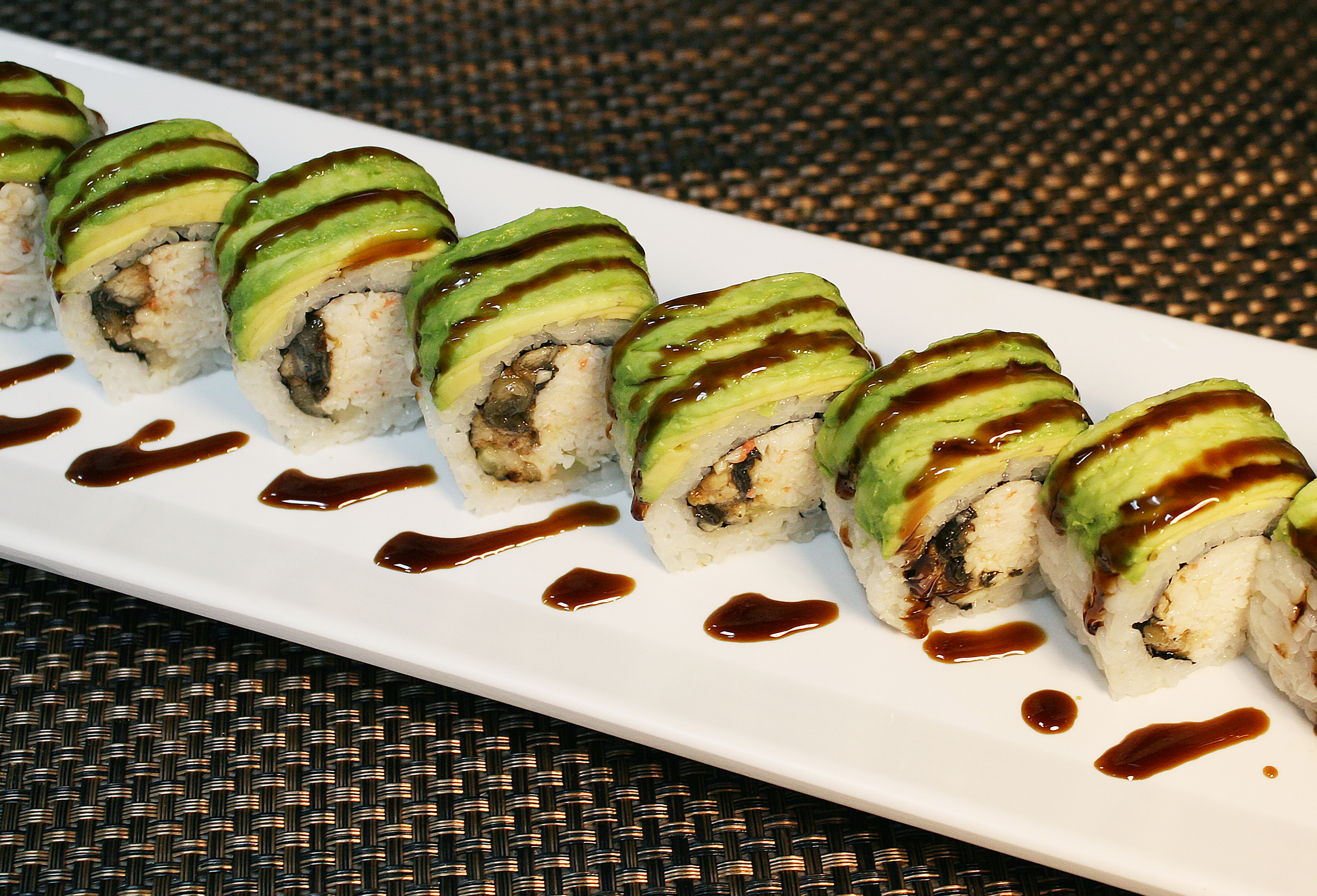 Order Caterpillar Roll food online from Oki Doki Roll & Sushi store, Brea on bringmethat.com