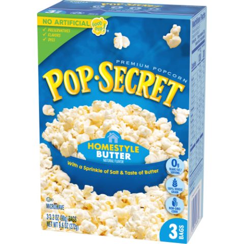 Order Pop Secret Popcorn Homestyle Butter 3 Count food online from 7-Eleven store, Charlotte on bringmethat.com