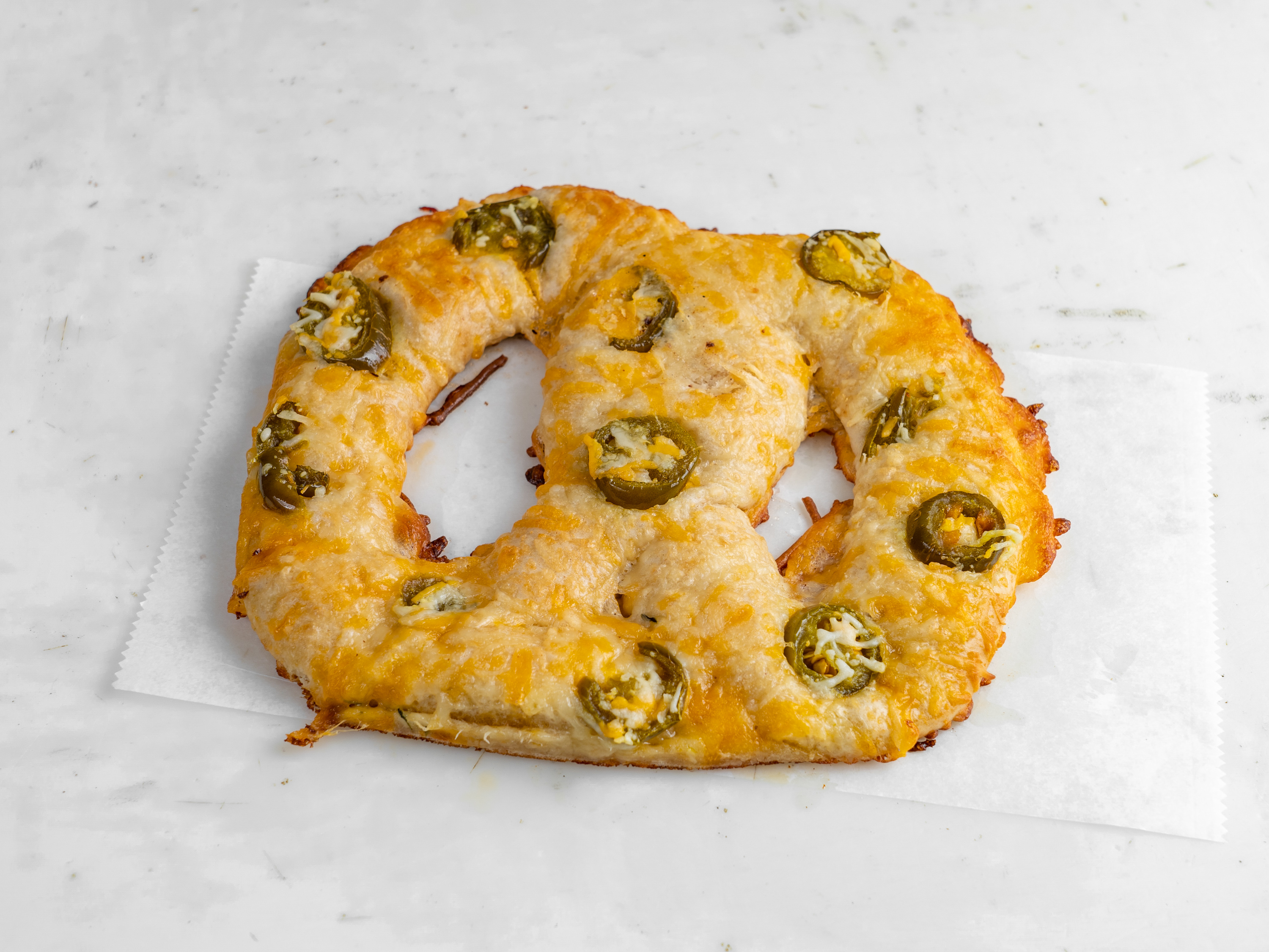 Order Cheese and Jalapeno Pretzel food online from Everything Yogurt Smoothies and Pretzels store, Brooklyn on bringmethat.com