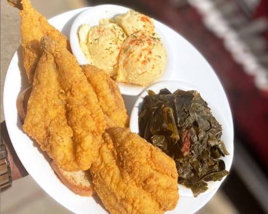 Order Whiting fish dinner  food online from Blended Flavors store, Linden on bringmethat.com