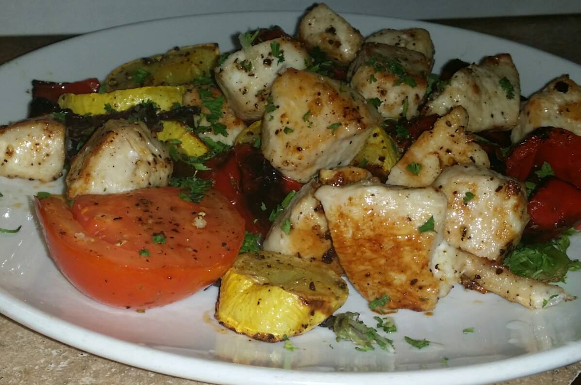Order Roasted Seasonal Veggies with Chicken food online from Domani Pizzeria & Restaurant store, Seattle on bringmethat.com